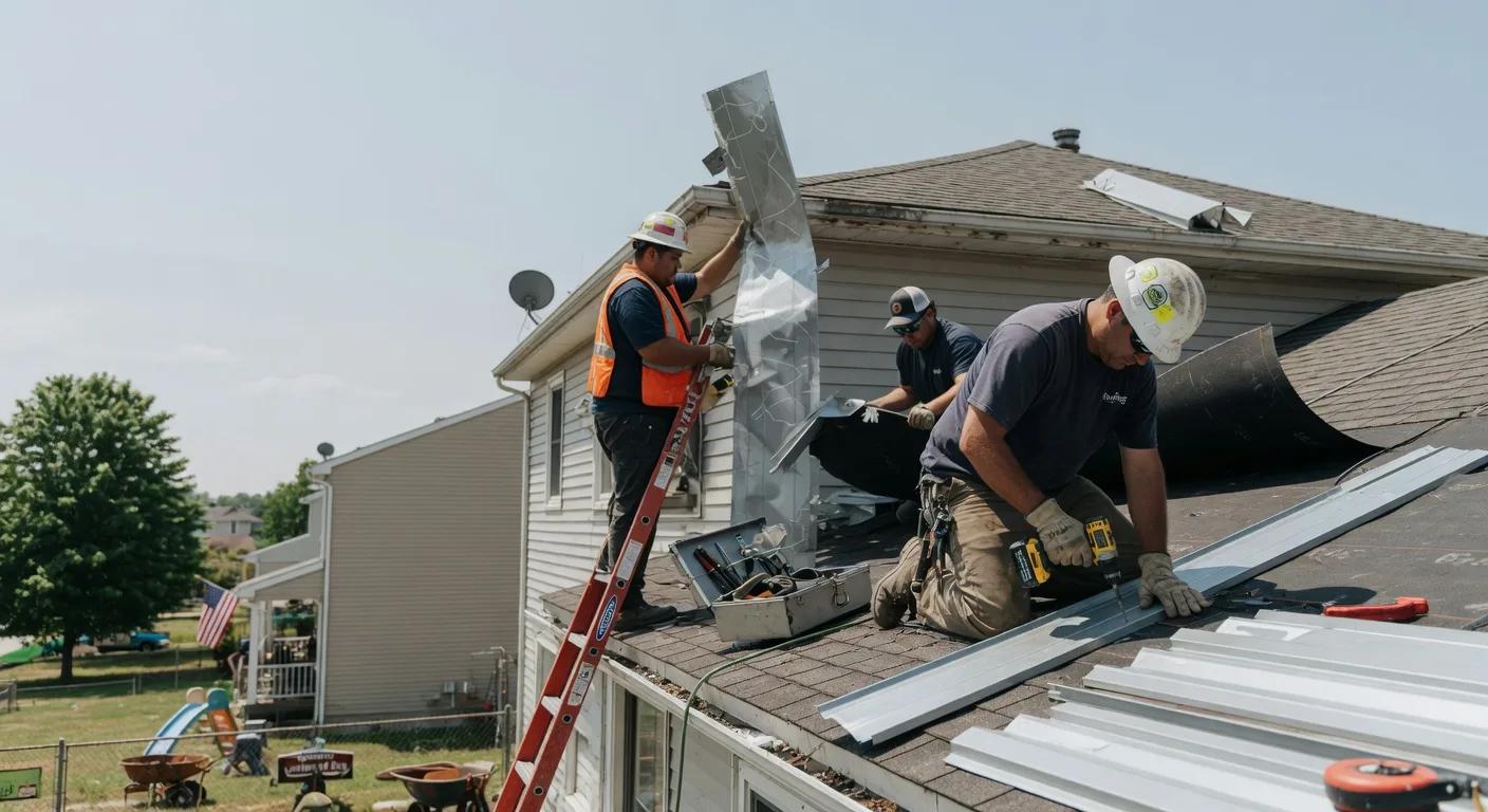 Storm Damage Metal Roof Repair in Pompeii, MI